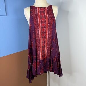 Intimately Free People Into You Printed Slip Dress Purple Maroon Size‎ XS